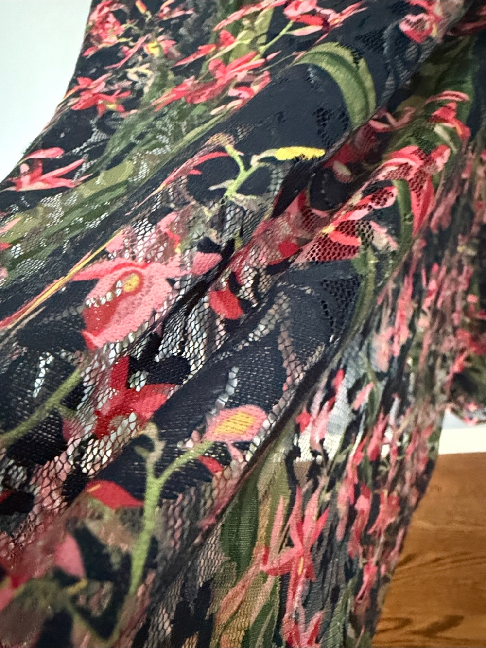 Tommy Hilfiger Black Floral Lace Fit & Flare Dress Women’s Size 8 Sleeveless - Picture 9 of 13